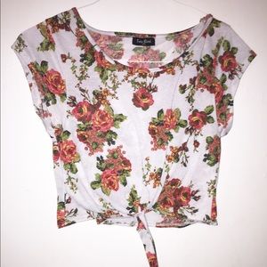 SHEER FLORAL CROP TOP